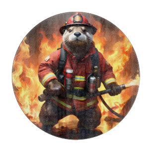 Tabla De Cortar **"Pelo y llamas: El contraincendio del bombero nu
