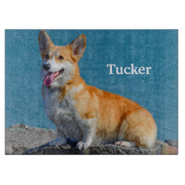 Tabla De Cortar Pembroke rojo y blanco galés Corgi cachorro perro