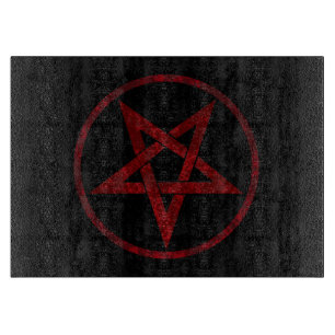 Tabla De Cortar Pentagram del diablo Rojo