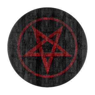 Tabla De Cortar Pentagram del diablo Rojo