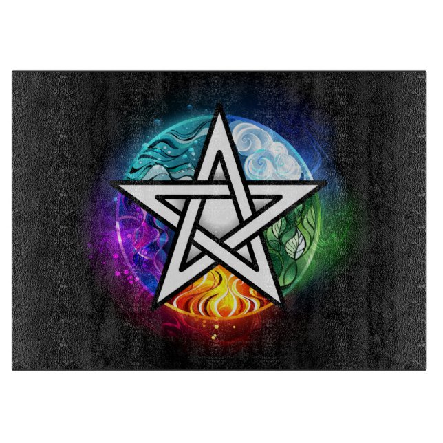 Tabla De Cortar pentagrama wiccano (Anverso)