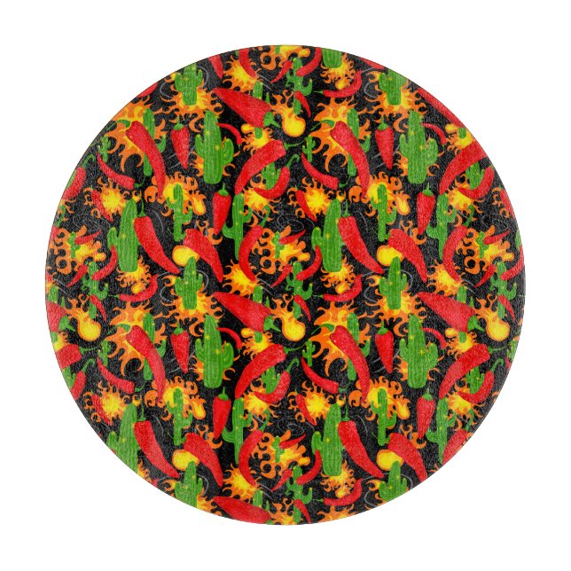 Tabla De Cortar Peppers de Chili Rojo (Anverso)