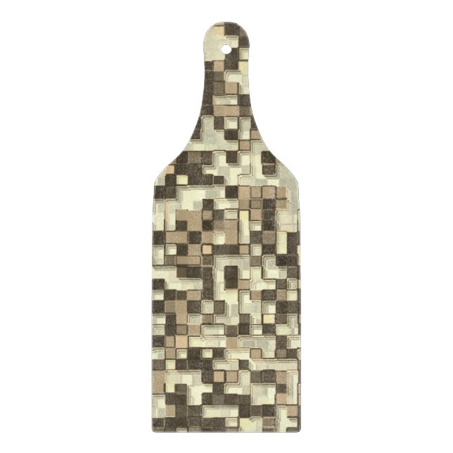 Tabla De Cortar Pequeños cuadrados en tonos beige (Anverso)