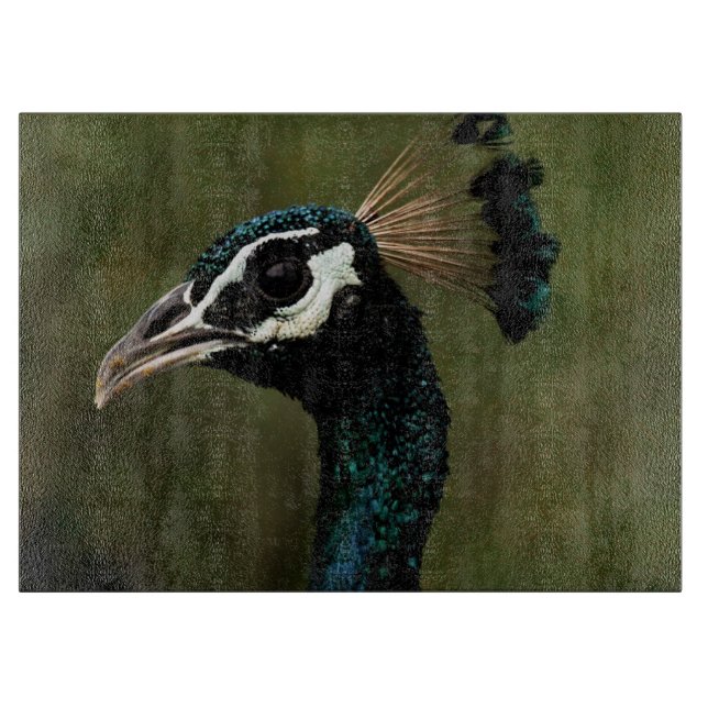 Tabla De Cortar Perfil de pavo real  (Anverso)