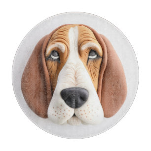 Tabla De Cortar Perro Basset Hound Inspirado en 3D