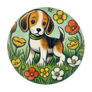 Tabla De Cortar Perro Beagle Feliz