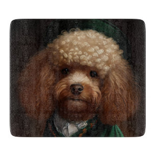 Tabla De Cortar Perro Caniche con Ropa del Día de San Patricio