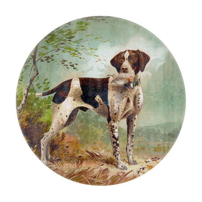 Tabla De Cortar Perro cazador con pájaro en la boca (Anverso)