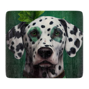 Tabla De Cortar Perro dalmatiano con vestido del Día de San Patric