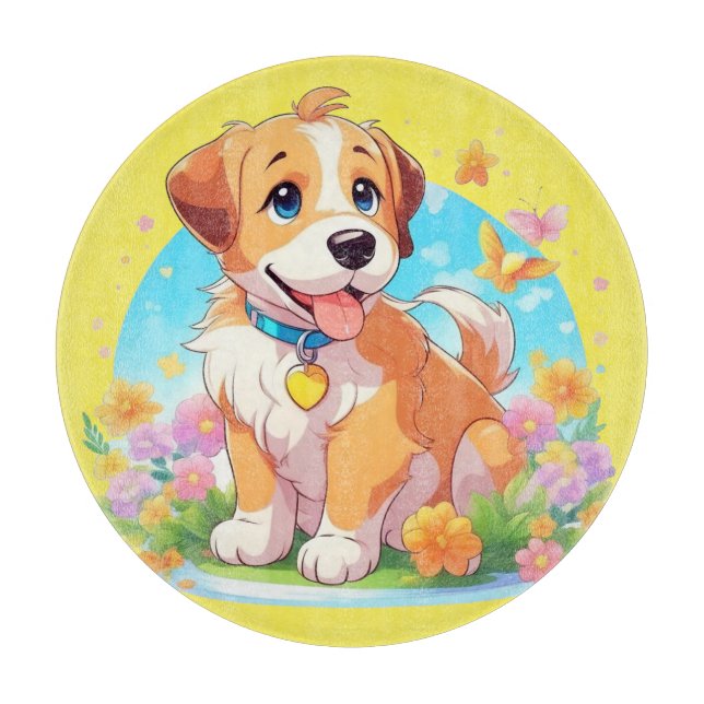 Tabla De Cortar Perro de cachorro (Anverso)