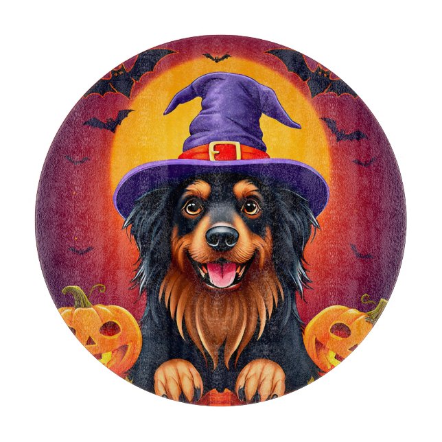 Tabla De Cortar Perro de Halloween adorable (Anverso)