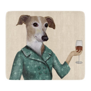 Tabla De Cortar Perro de vino Greyhound