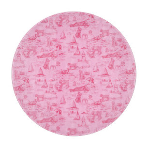 Tabla De Cortar Perro Marino Inodoro Rosa