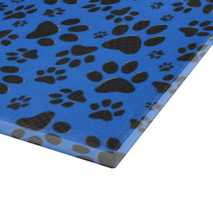 Tabla De Cortar Perro Paws Black & White Polka Dot (Punto de polka