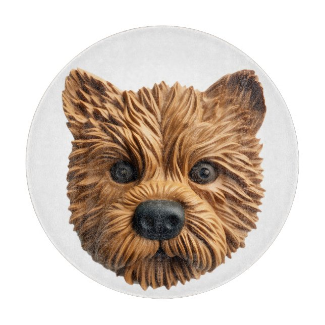 Tabla De Cortar Perro Terrier Australiano Inspirado en 3D (Anverso)