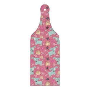 Tabla De Cortar Perros, estrellas y flores