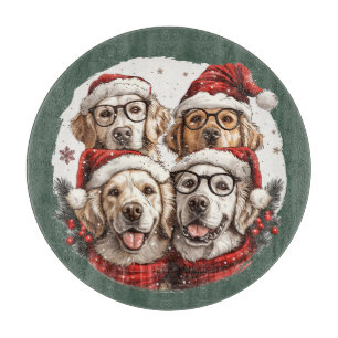Tabla De Cortar Perros recuperadores de oro de navidades