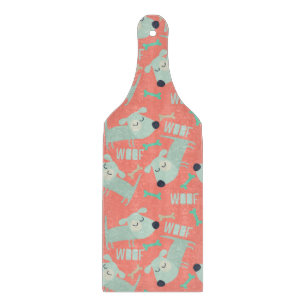 Tabla De Cortar Perros y huesos de madera