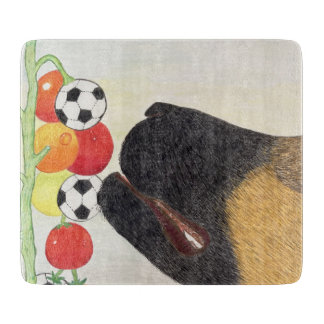 Tabla de cortar perros y tomates