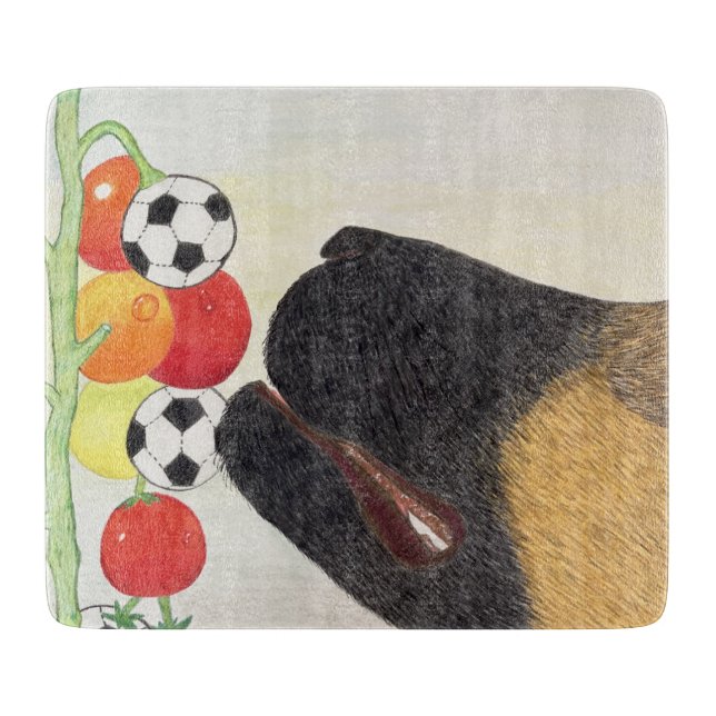 Tabla de cortar perros y tomates (Anverso)