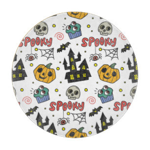 Tabla De Cortar Personajes de Halloween: Espectacular patrón sin f