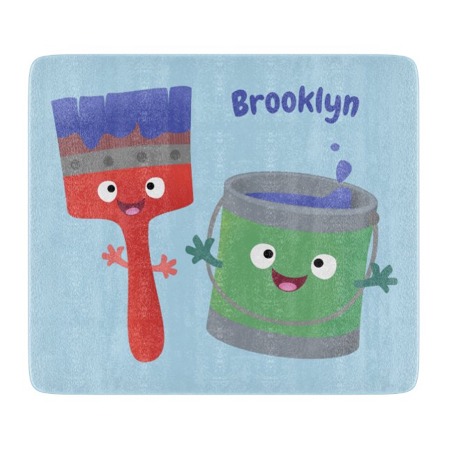 Tabla De Cortar Personajes de pincel y dibujos animados (Anverso)