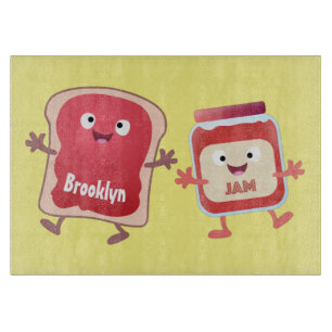 Tabla De Cortar Personajes divertidos de la caricatura sobre pan y