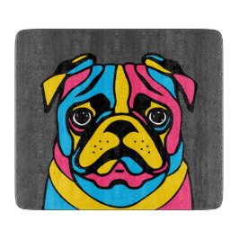 Tabla De Cortar personalizable 3 tono pug