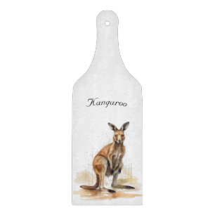 Tabla De Cortar personalizable canguro acuarela