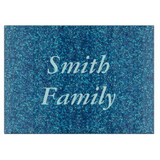Tabla de cortar personalizada con brillo azul