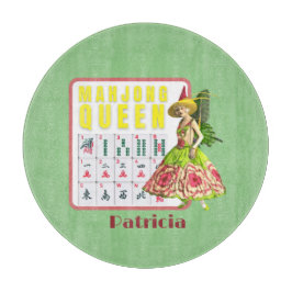 Tabla De Cortar Personalizada la reina Kitschy Mahjong