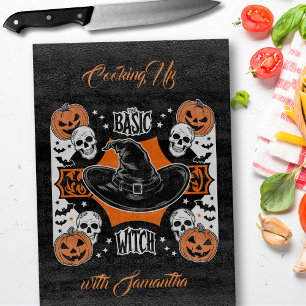Tabla De Cortar Personalizado Basic Witch Board Skulls Halloween L