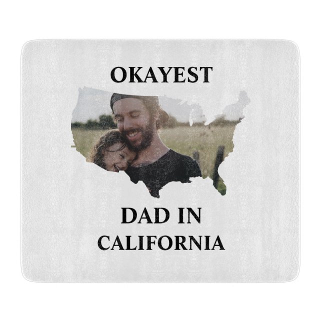 Tabla De Cortar Personalizado de EE.UU. foto Okayest papá Fathers  (Anverso)