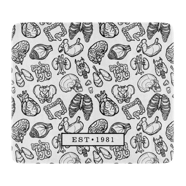 Tabla De Cortar Personalizado de esbozo de anatomía humana moderna (Anverso)