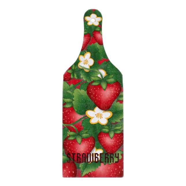 Tabla De Cortar Personalizado de fresa de rebanada de rebanadas y  (Anverso)