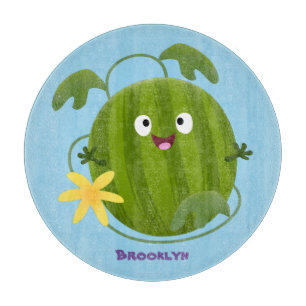 Tabla De Cortar Personalizado de la sandía sonriente alegre