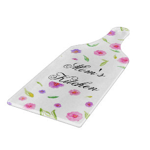 Tabla De Cortar Personalizado Floral Board - Regalo de cumpleaños