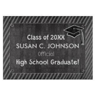Tabla De Cortar Personalizado Graduación Felicitaciones Chalkboard