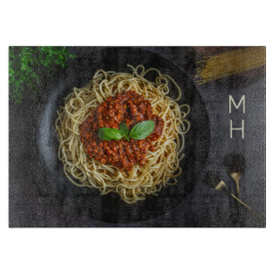 Tabla De Cortar Personalizado Monograma Spaghetti
