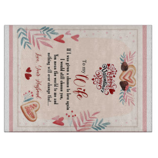 Tabla De Cortar Personalizado Para Mi Esposa Feliz Día De San Vale