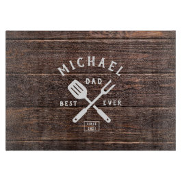 Tabla De Cortar Personalizado Retro MEJOR PAPÁ QUE NUNCA RÚSTICA I