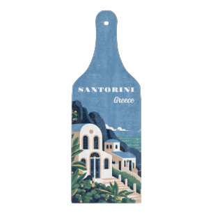 Tabla De Cortar Personalizado Textos Santorini Grecia