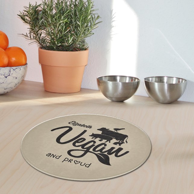 Tabla De Cortar Personalizado Vegan y Orgulloso, Cocina (Subido por el creador)