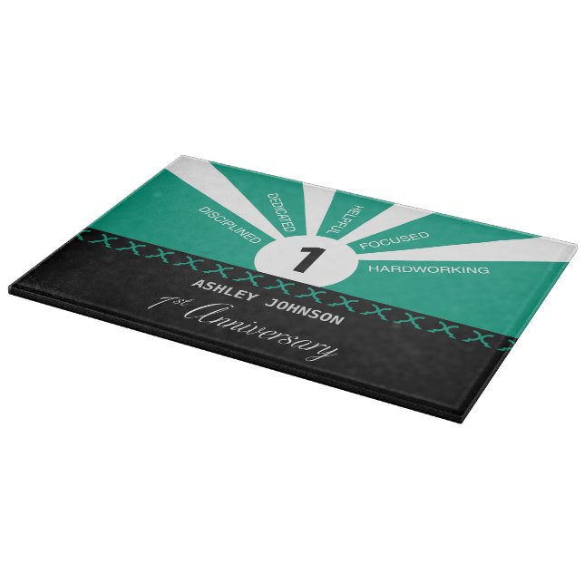 Tabla De Cortar Personalizar, 1er Aniversario de Empleado (Borde)