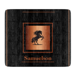 Tabla De Cortar Personalized Equestrian Copper-Embellished 