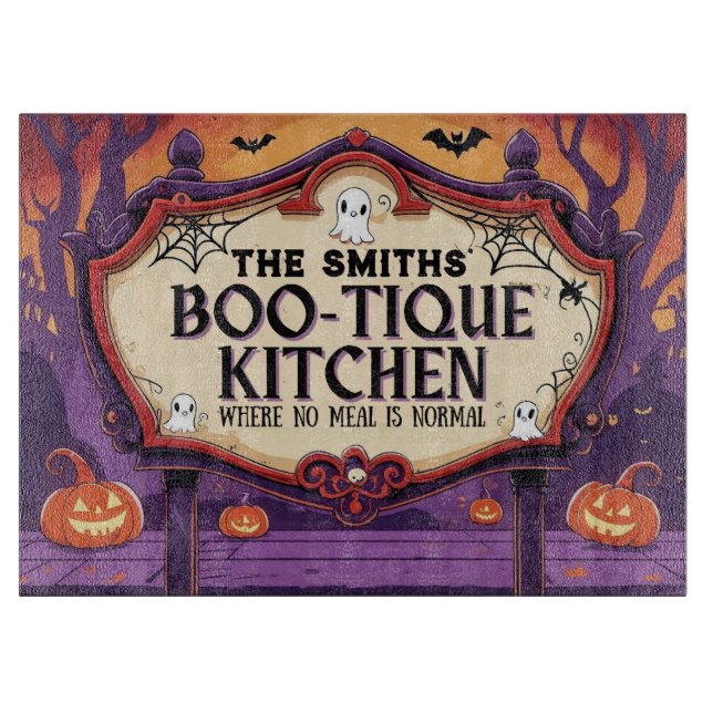 Tabla De Cortar Personalized Halloween Boo-Tique Kitchen (Anverso)