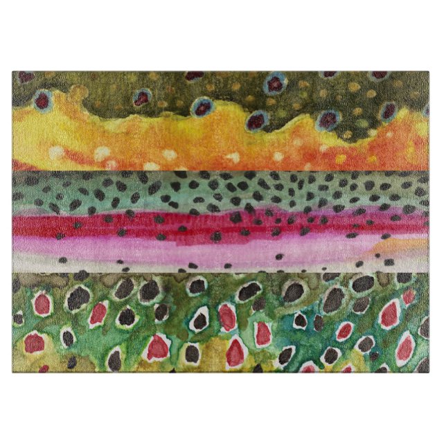 Tabla De Cortar Pesca de trucha (Anverso)