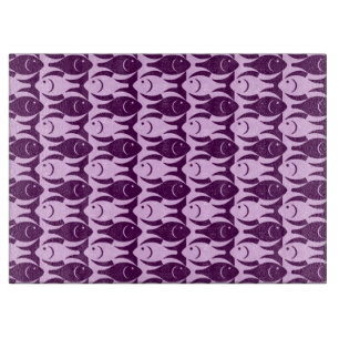 Tabla De Cortar Pescado moderno, orquídea y violeta de mediados de