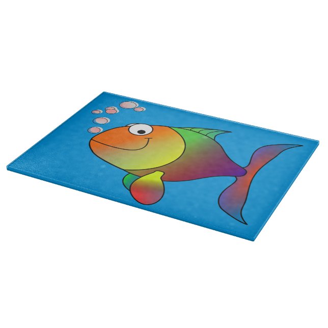 Tabla De Cortar Pescados felices (Borde)