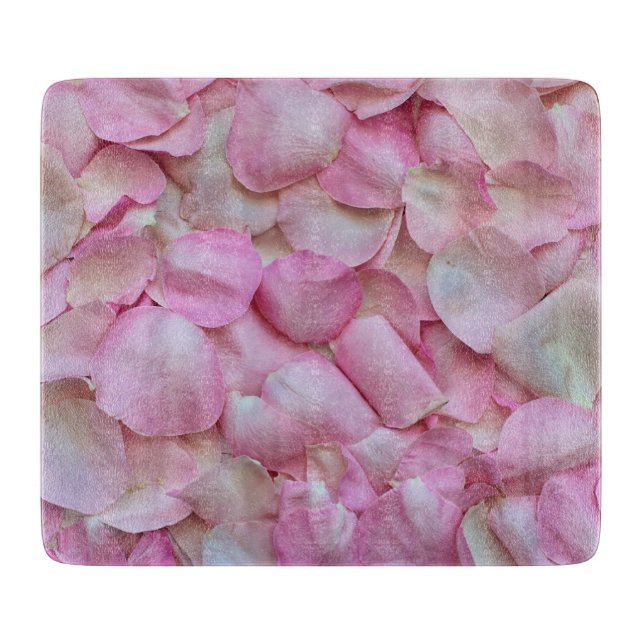 Tabla De Cortar Pétalos rosa rosados (Anverso)